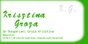 krisztina groza business card